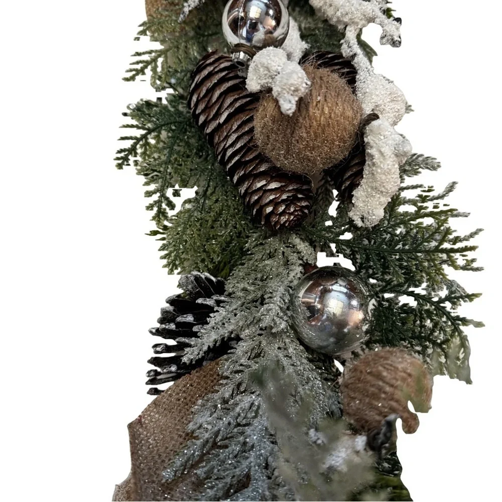Valerie Parr Hill 48” Christmas Holiday Garland Swag dusted with faux sn…
